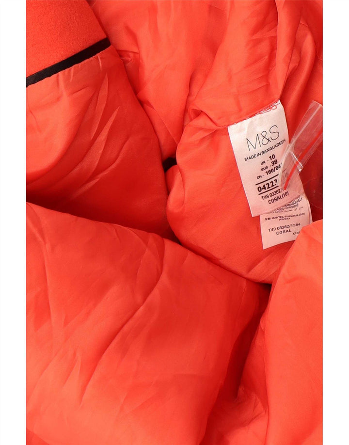 Soprabito da donna Marks & Spencer UK 10 piccolo poliestere arancione