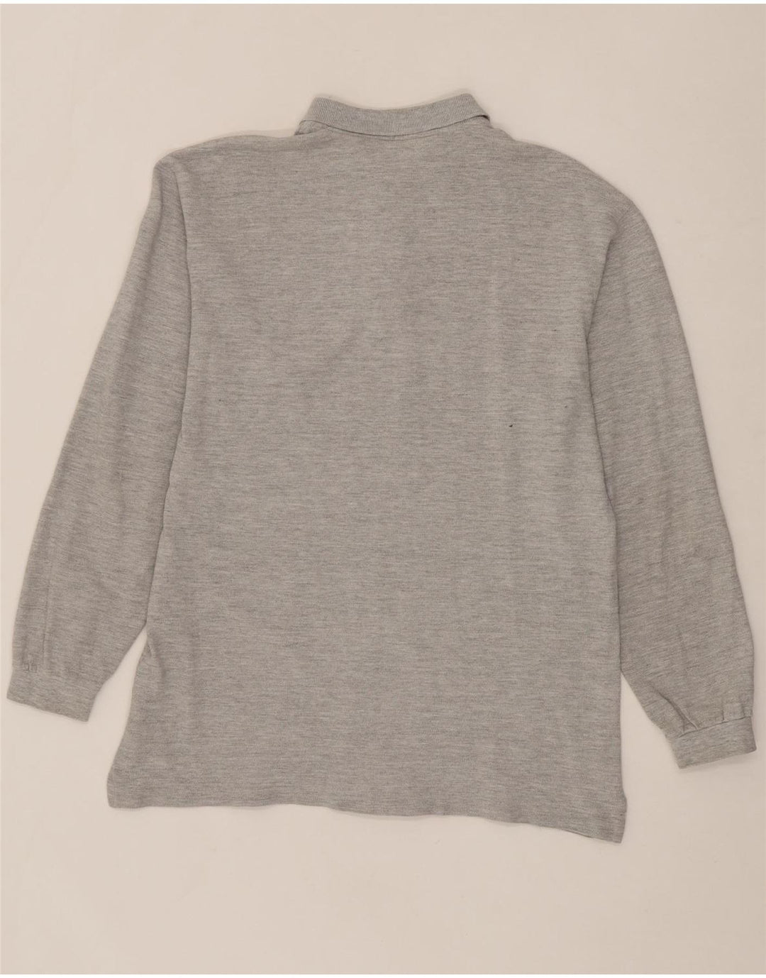 FILA Mens Long Sleeve Polo Shirt IT 50 Medium Grey Vintage Fila and Second-Hand Fila from Messina Hembry 