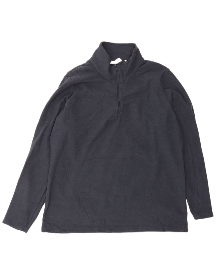 MOUNTAIN WAREHOUSE Maglione in pile da uomo con zip e collo XL in poliestere blu navy