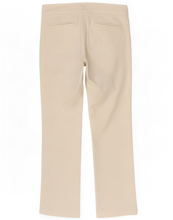 Zara Womens Bootcut Chino Trousers EU 36 XS W26 L30 Off White Cotton