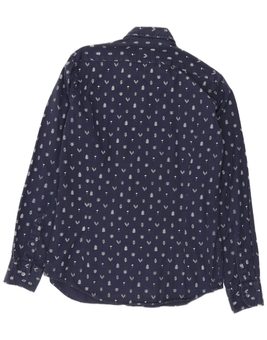 Camicia da uomo Massimo Dutti Blu navy medio floreale