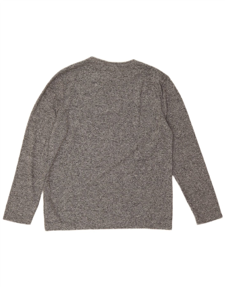 Maglione maglione girocollo da donna Zara UK 16 grande poliestere grigio