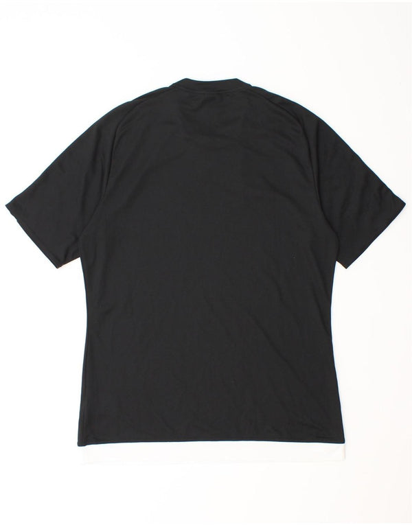 Adidas Mens Climalite T-Shirt Top Medium Black Polyester