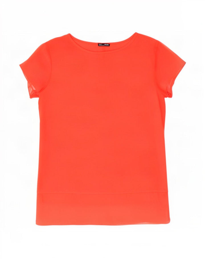 Top in camicetta da donna Zara UK 12 rosso medio