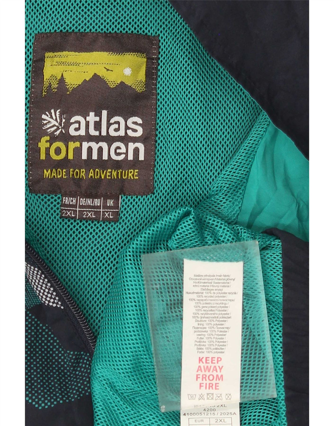 Atlas For Men Giacca da tuta da uomo XL Poliestere geometrico blu navy