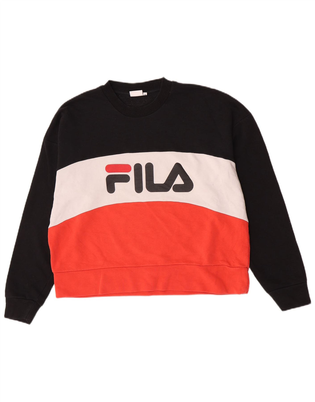 Fila Felpa grafica da uomo Maglione piccolo multicolore Colourblock