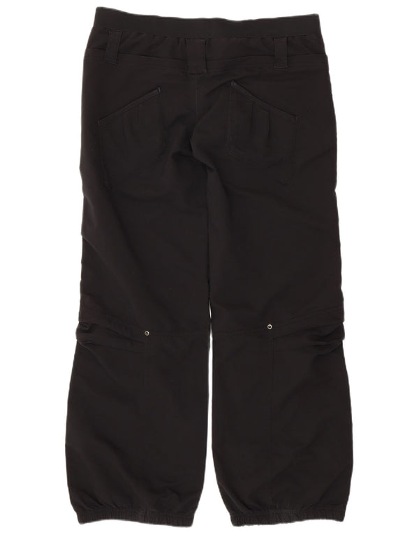 Pantaloni da trekking NIKE Dri Fit vestibilità ampia da donna UK 12 Medium W32 L31 Neri