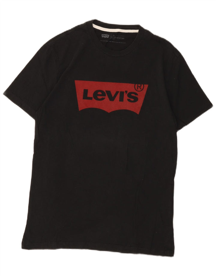 T-shirt grafica Levi's da uomo con vestibilità standard, piccola, in cotone nero