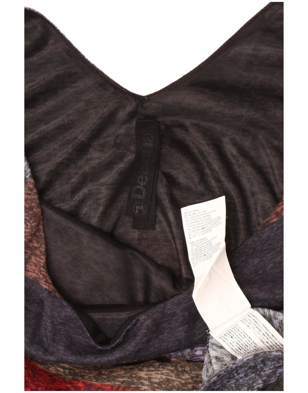 DESIGUAL Abito tubino da donna con maniche a 3/4 UK 12 Medio a righe multicolore