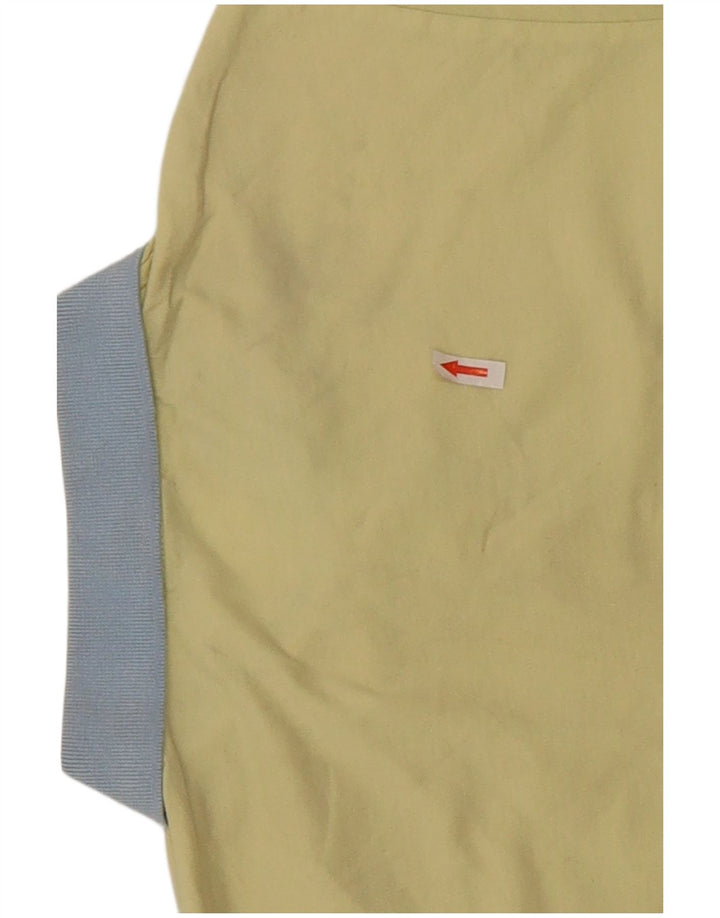 Polo da uomo Ellesse grande in cotone color block giallo