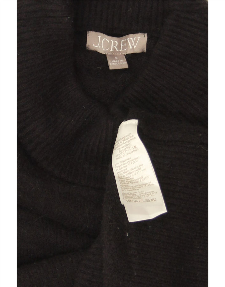 J. CREW Maglione da donna oversize corto con collo dolcevita UK 10 piccolo nero