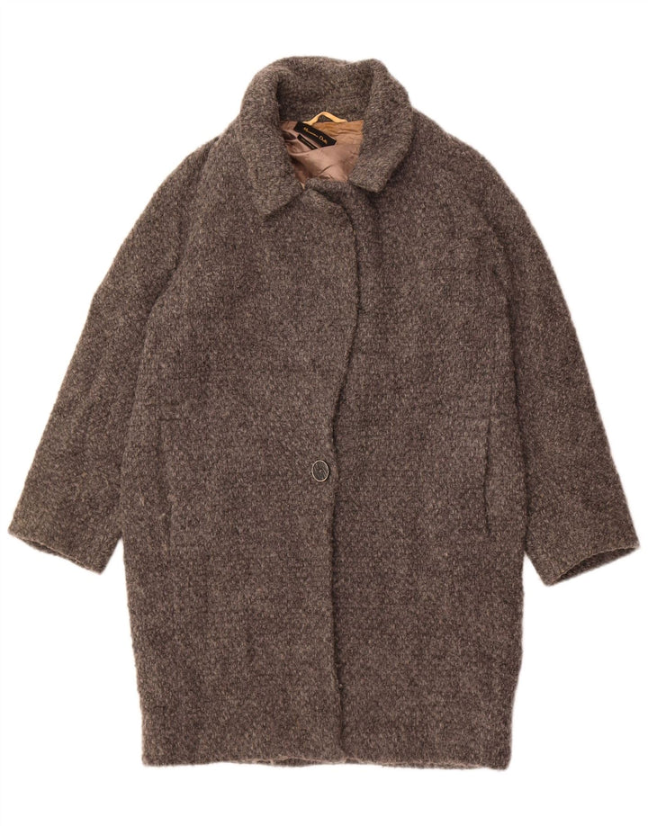 Soprabito oversize da donna Massimo Dutti UK 10 piccolo in lana grigia