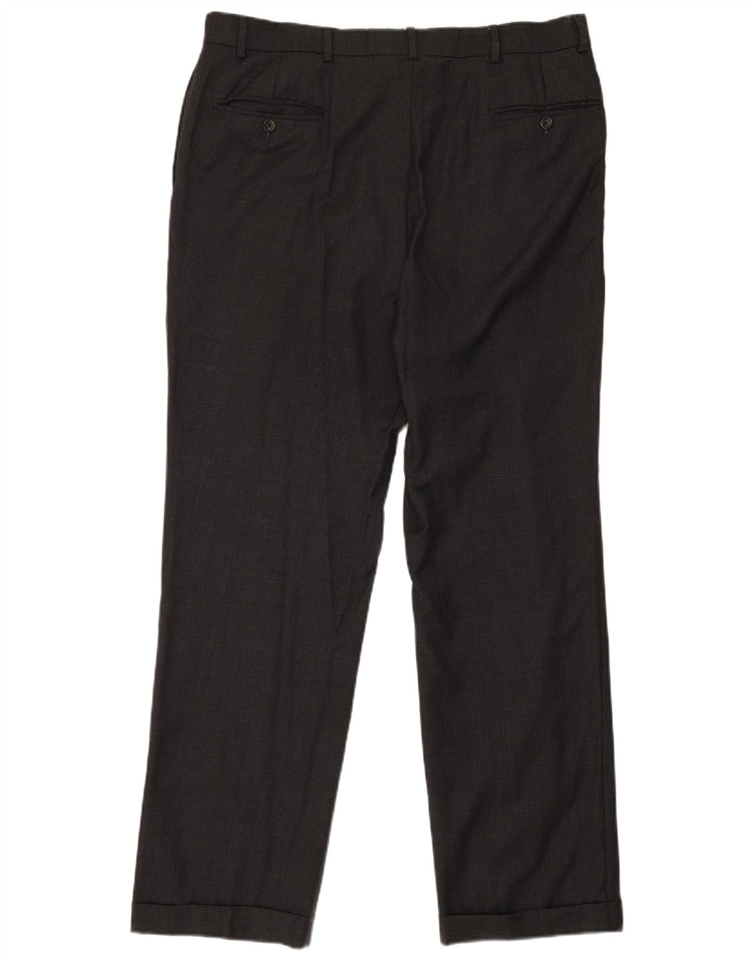 Pantaloni da abito da uomo NAUTICA con pegging W38 L32 lana a quadri grigi