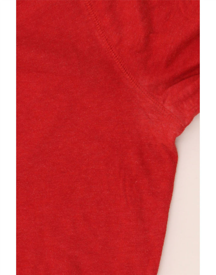 J. CREW Top da uomo a maniche lunghe grande in cotone rosso