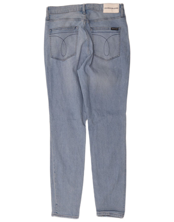 Jeans skinny invecchiati da donna Calvin Klein W30 L30 cotone blu