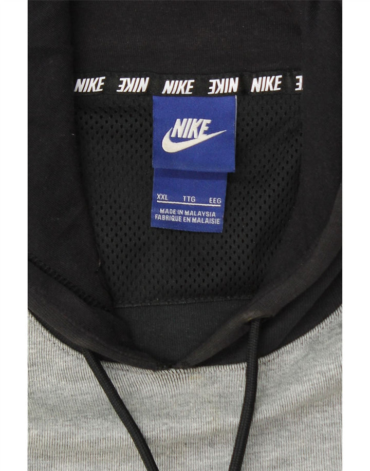 Felpa con cappuccio da uomo Nike 2XL color block grigio