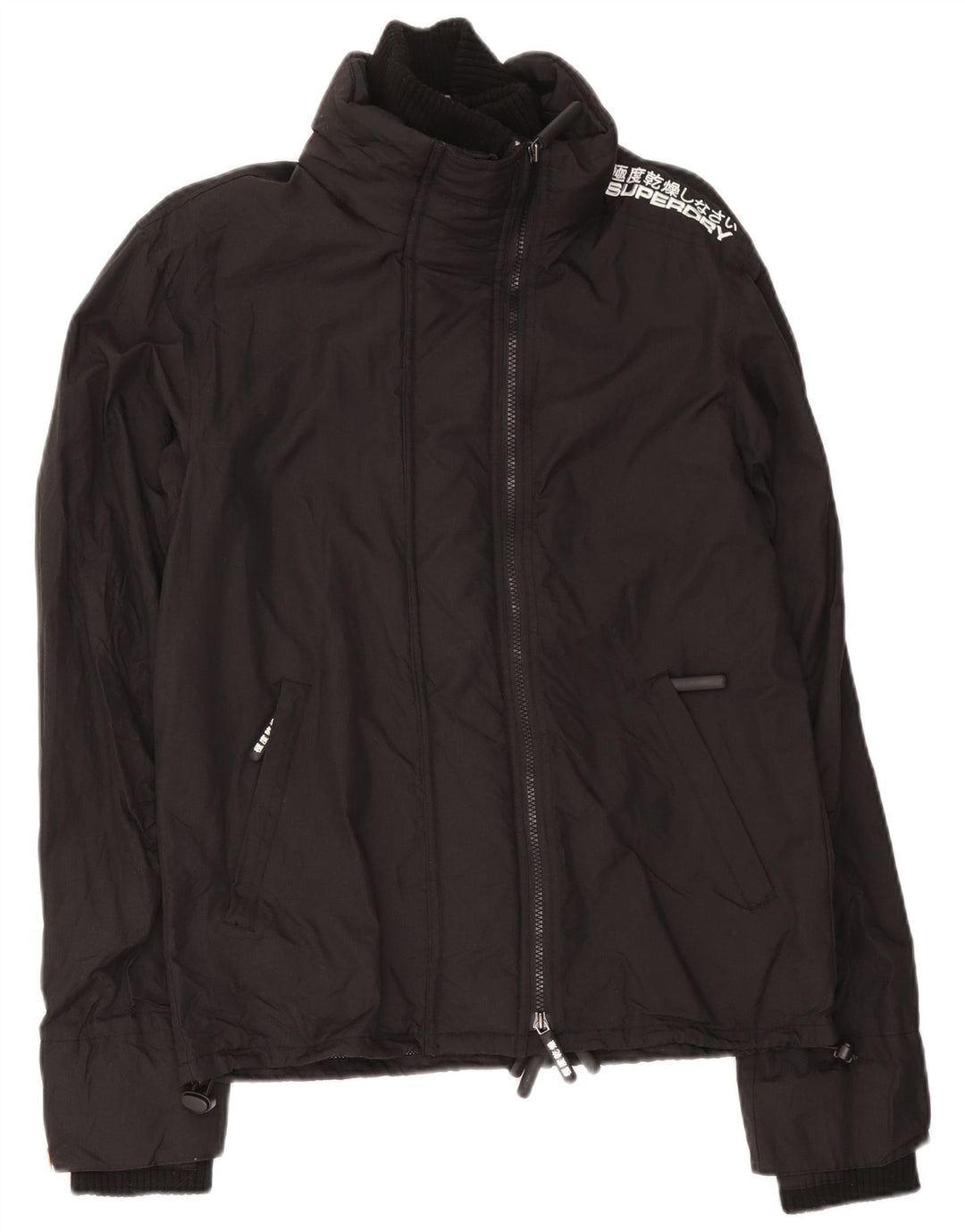 Giacca a vento grafica da uomo Superdry UK 38 nylon nero medio