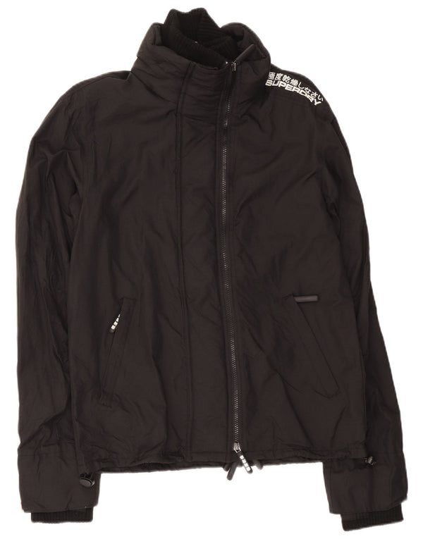 Giacca a vento grafica da uomo Superdry UK 38 nylon nero medio