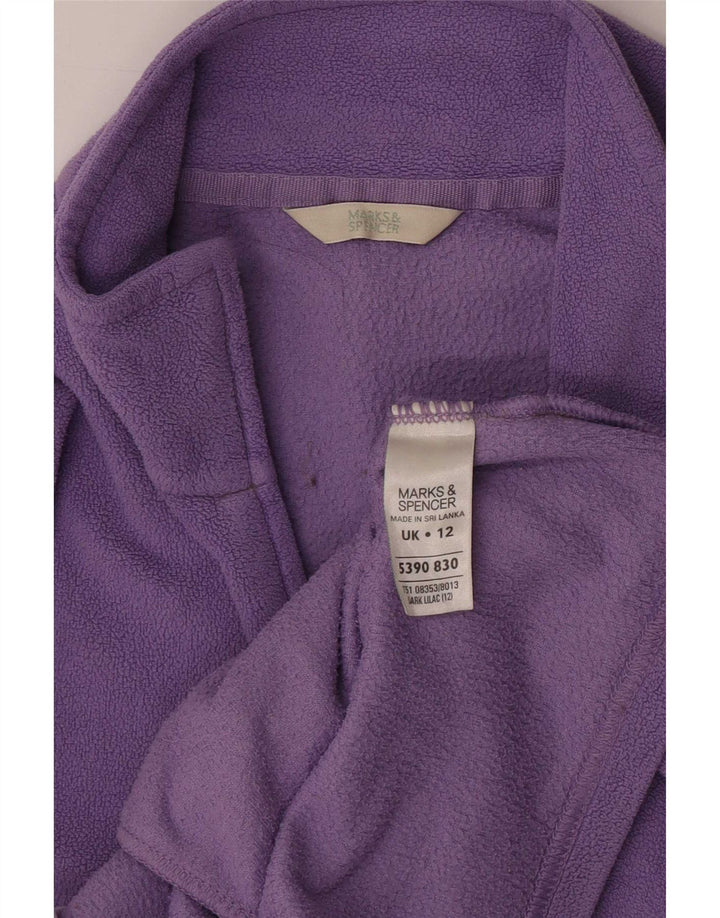 Giacca in pile da donna Marks & Spencer UK 12 Poliestere viola medio