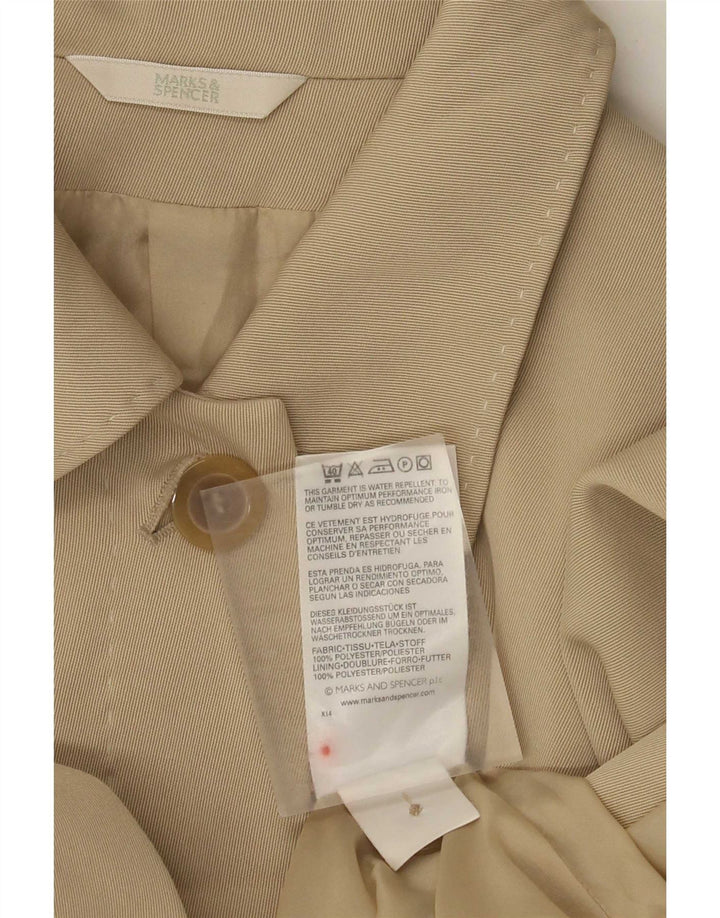 Cappotto Marks & Spencer da donna vestibilità standard UK 18 XL poliestere beige