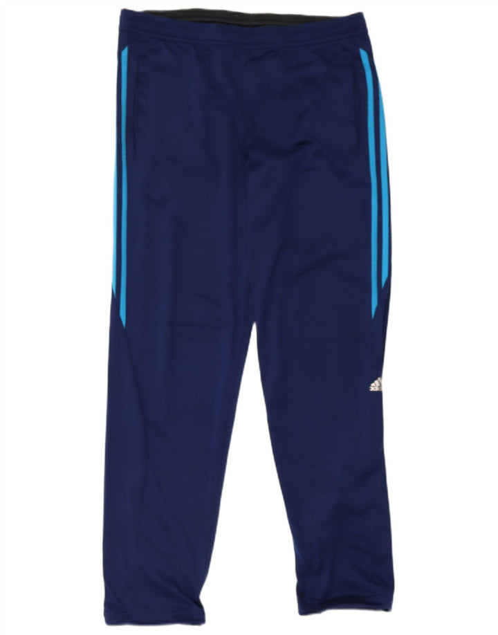 ADIDAS Mens Climalite Tracksuit Trousers Small  Navy Blue Polyester