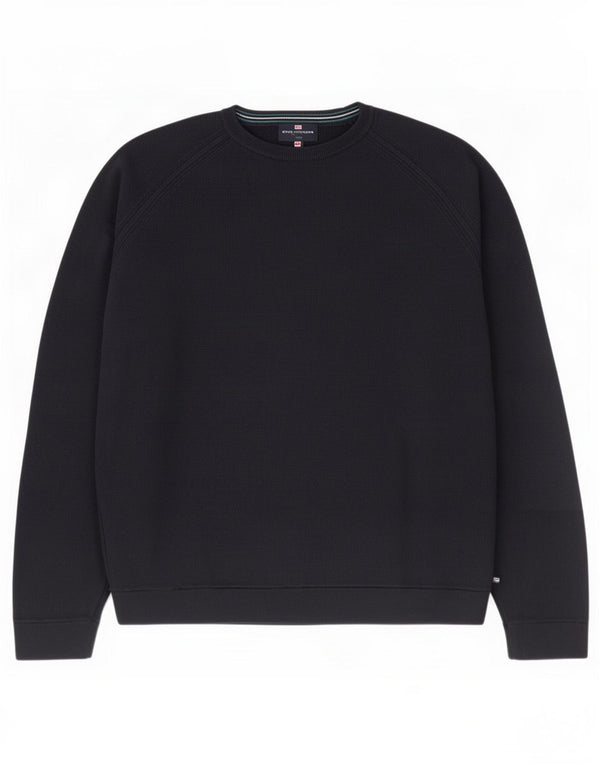 Marks & Spencer Mens Blue Harbour Crew Neck Jumper Sweater XL Navy Cotton