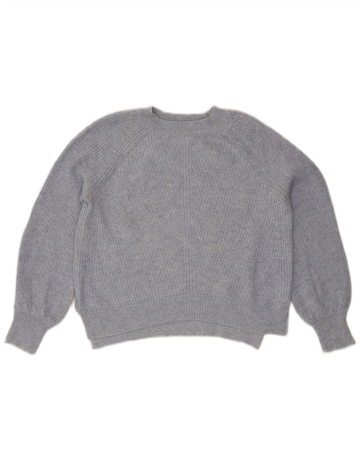 Maglione maglione girocollo oversize da donna Marks & Spencer UK 10 piccolo blu