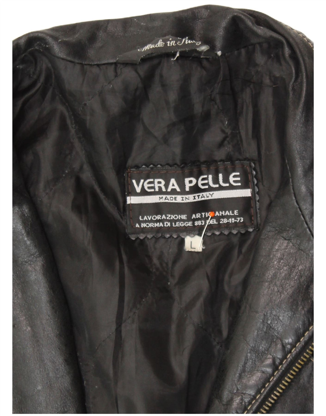 Giacca da pilota in pelle da uomo VINTAGE UK 40 grande in pelle nera