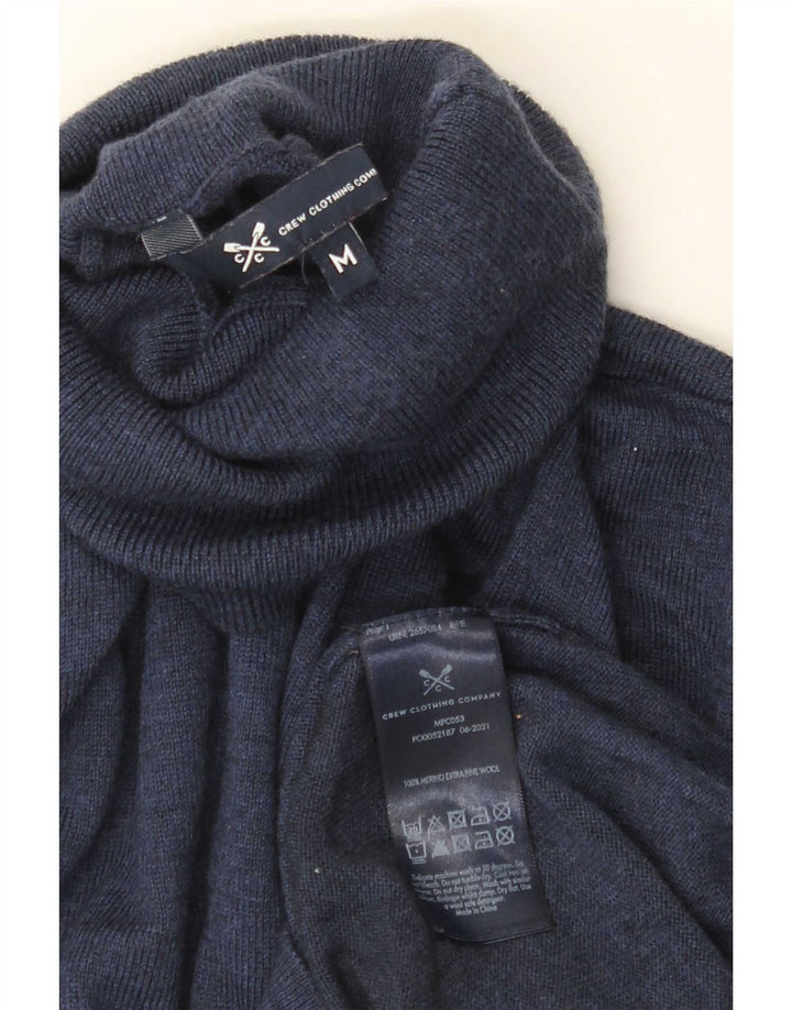 Crew Clothing Maglione da uomo con collo alto e lana merino media blu navy