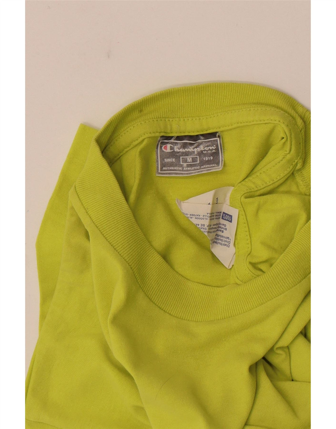 T-shirt grafica da uomo Champion Top in cotone verde medio