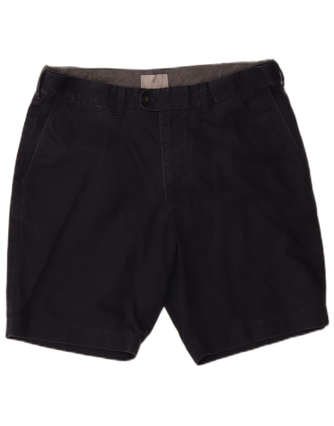 Pantaloncini chino da uomo Marks & Spencer W36 grandi in cotone blu navy