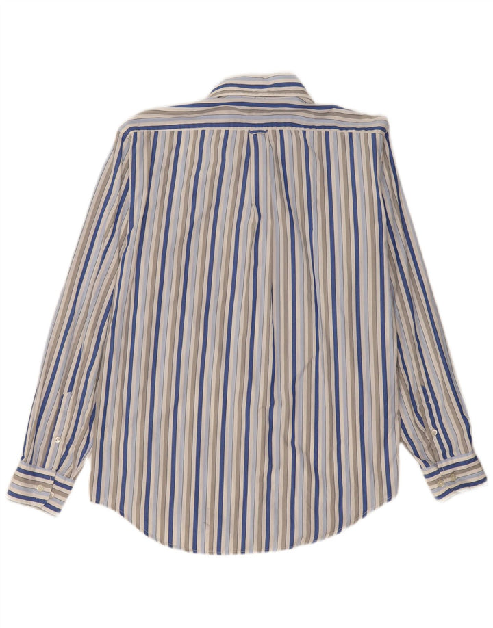 Henry Cottons Mens Shirt Size 40 Medium Multicoloured Striped Cotton