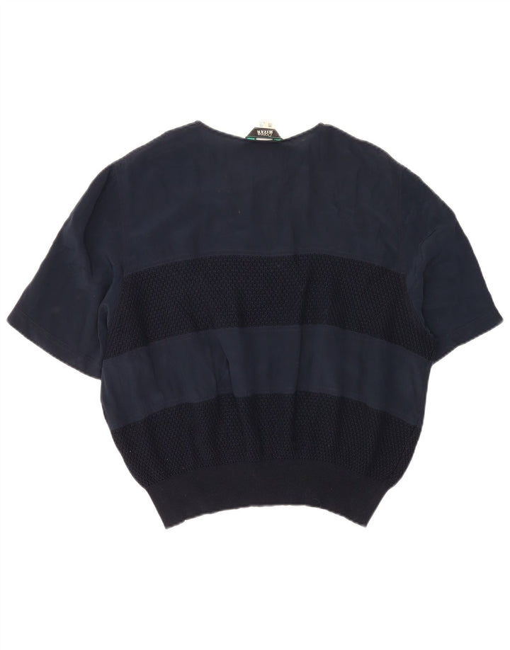 Donna Mizar Camicetta da Donna Top IT 50 XL Blu Navy Seta