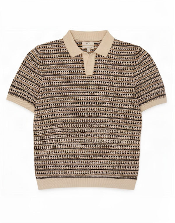 Marks & Spencer Mens Short Sleeve Polo Shirt Small Multicoloured Striped