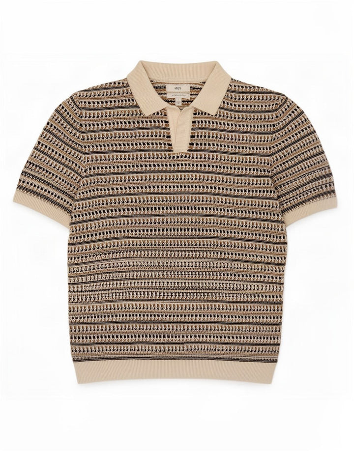Polo a maniche corte da uomo Marks & Spencer piccola a righe multicolore
