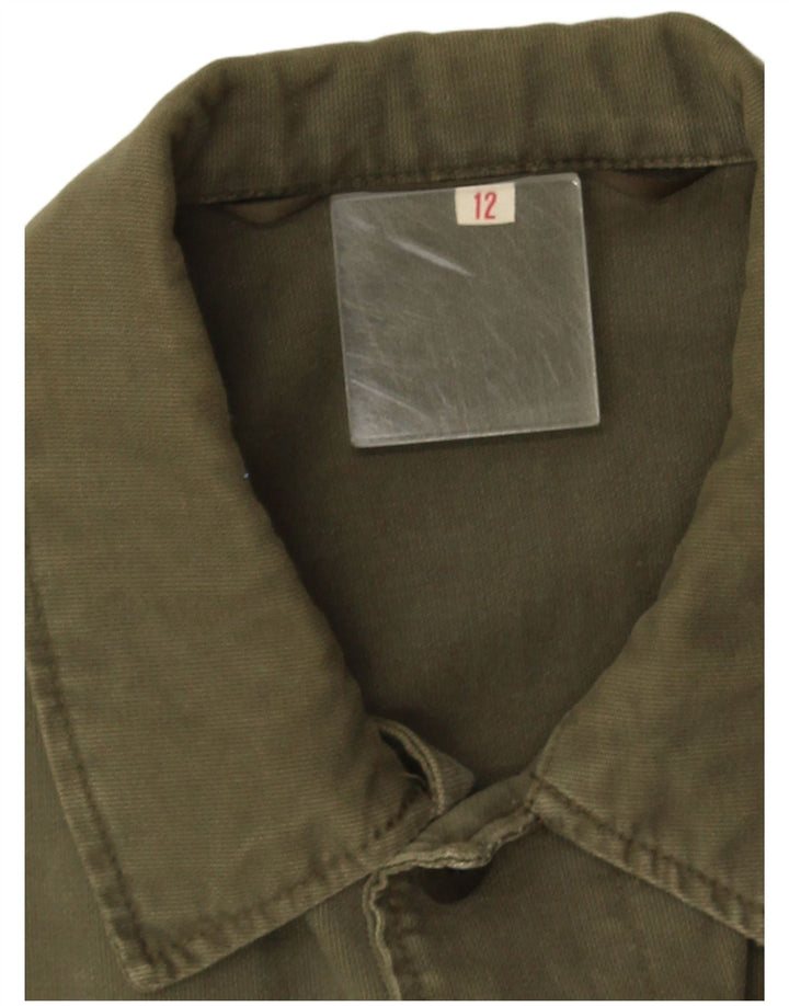 Giacca militare vintage da uomo UK 38 media kaki