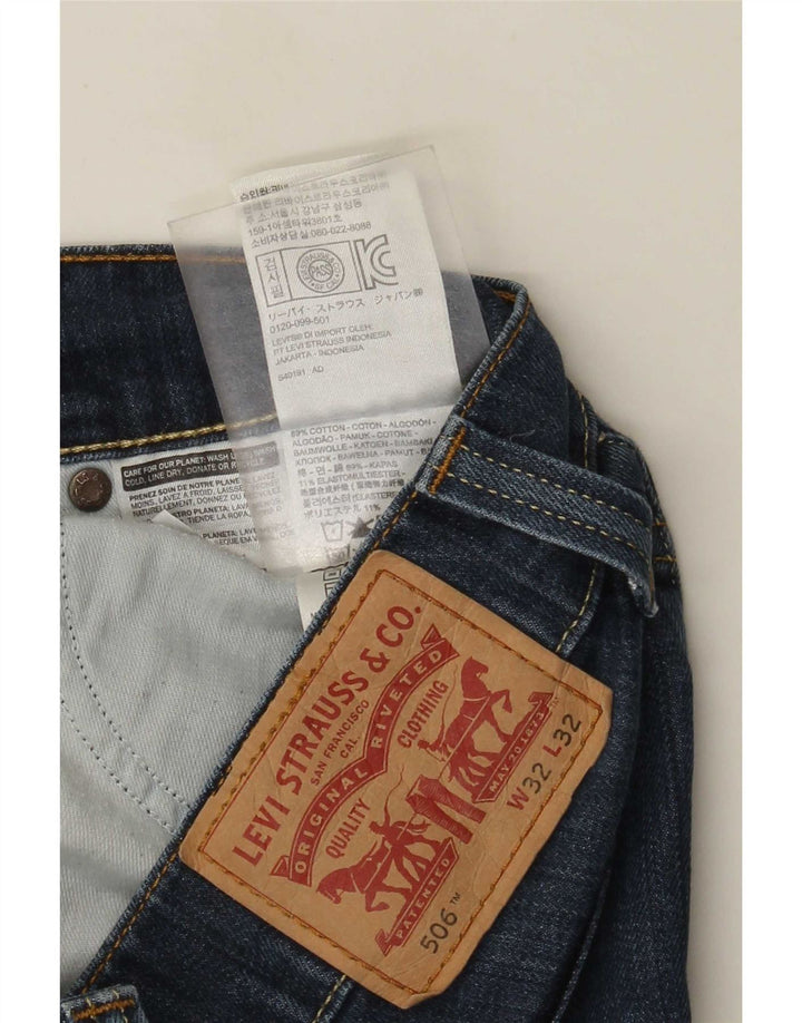 Levi's Uomo 506 Jeans dritti W32 L32 Cotone Blu