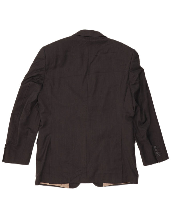 MARKS & SPENCER Giacca blazer da uomo a 2 bottoni UK 38 Lana grigio medio