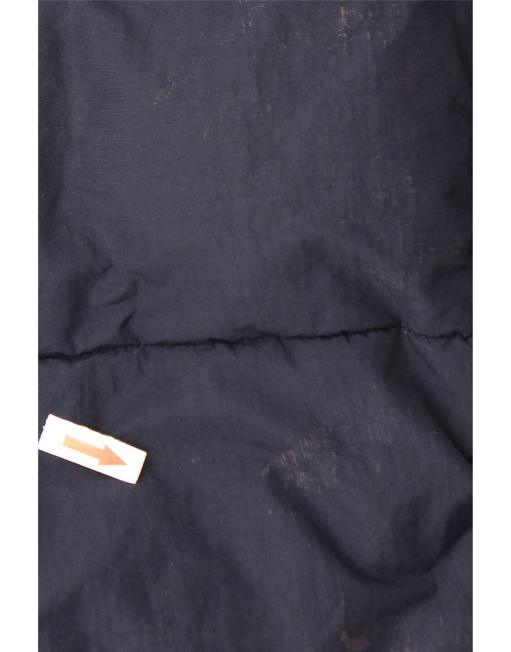 Giacca imbottita con cappuccio da uomo Zara UK 40 grande poliestere blu navy