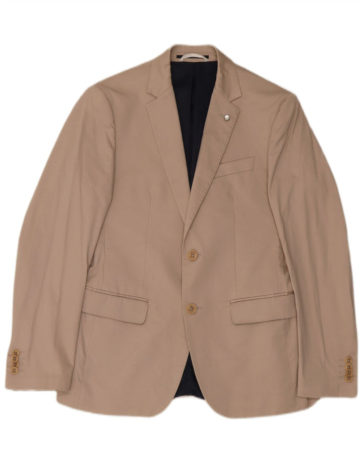 Giacca Blazer 2 Bottoni Uomo Liu Jo IT 48 Cotone Beige Medio