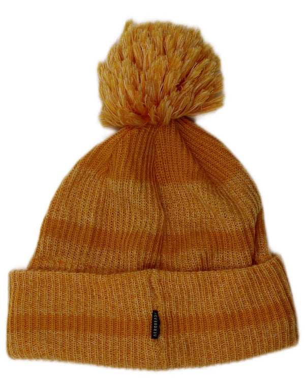 Cappello Adidas da donna in maglia con pompon, taglia unica, in acrilico a strisce gialle