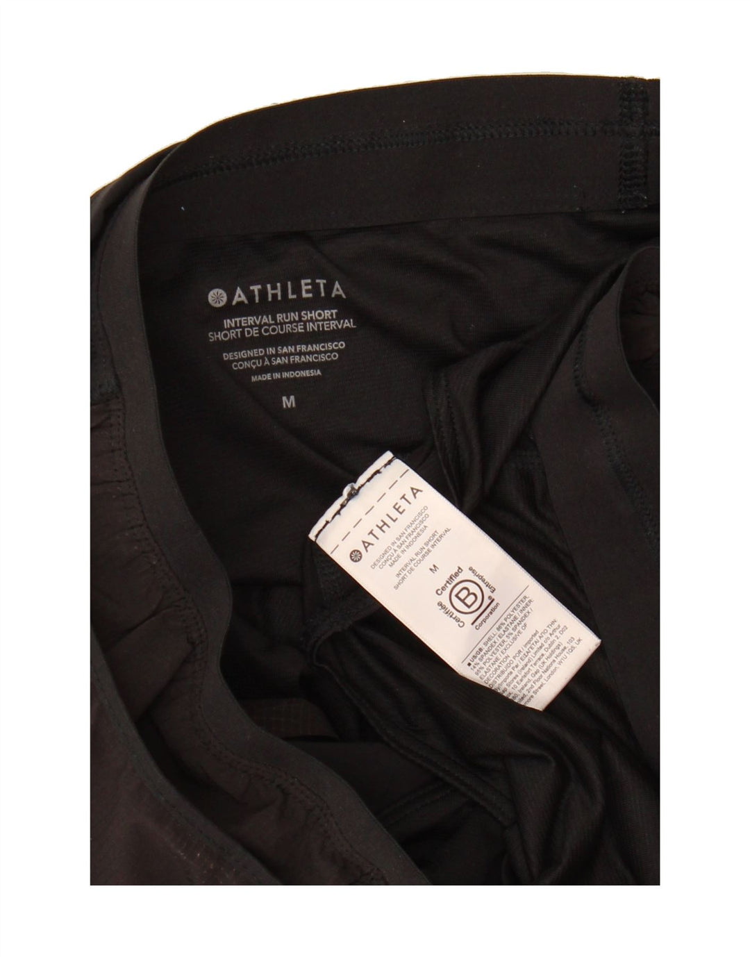 ATHLETA Womens Sport Shorts UK 12 Medium  Black Polyester Vintage Athleta and Second-Hand Athleta from Messina Hembry 