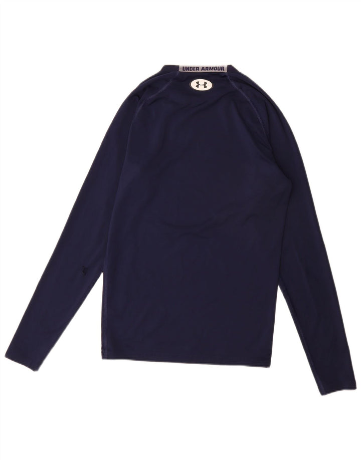 Under Armour Mens Heat Gear Top manica lunga grande blu navy