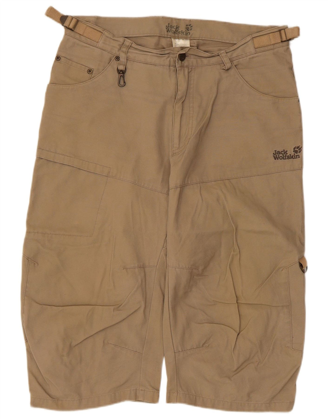 Pantaloncini bermuda cargo da uomo Jack Wolfskin W33 grande cotone beige