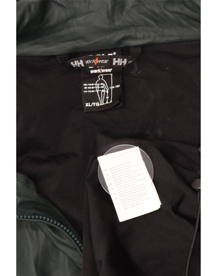Giacca antipioggia da uomo con cappuccio Helly Hansen UK 42 XL poliuretano verde