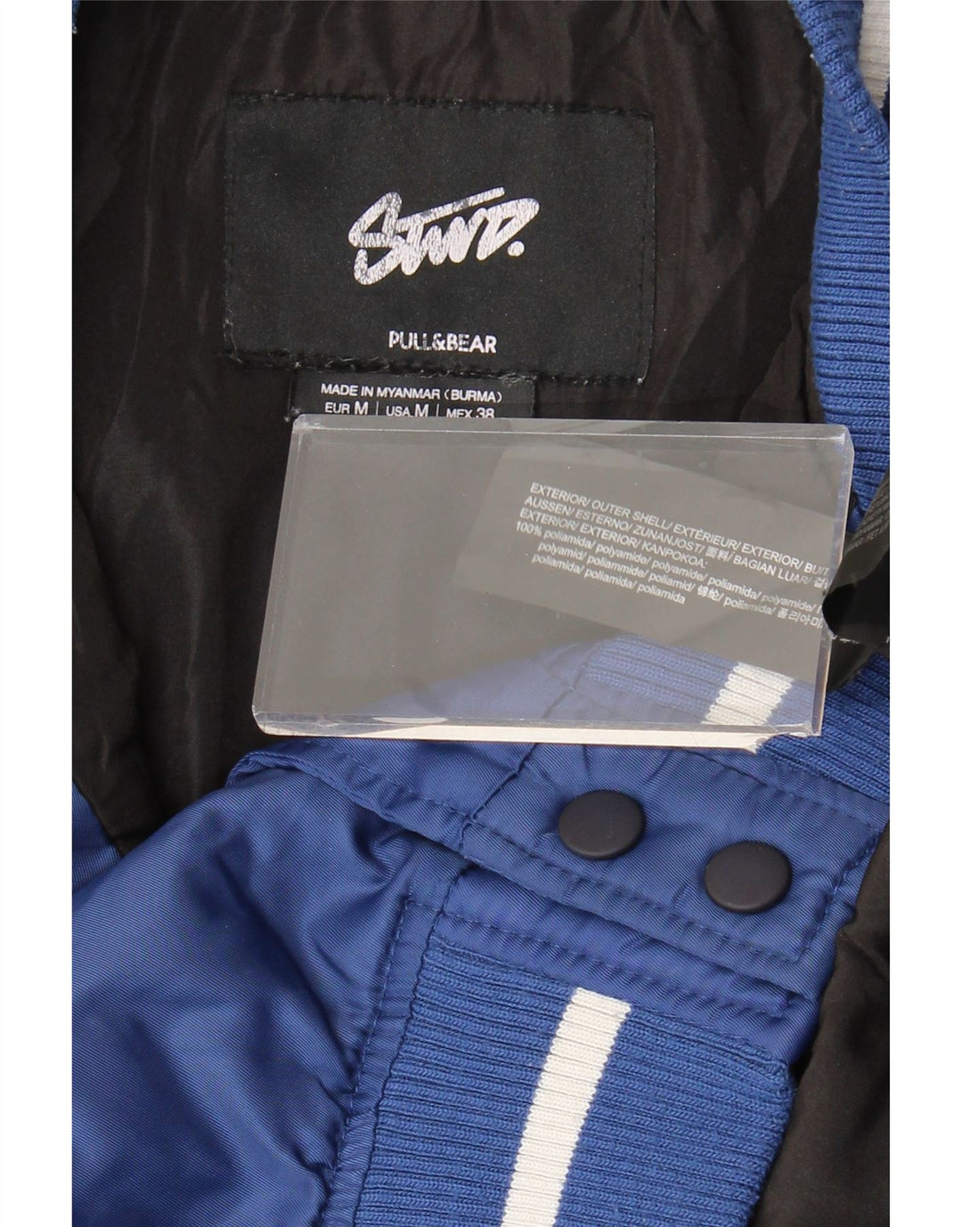 Giacca Pull & Bear da uomo Boston Varsity UK 38 Colorblock blu medio