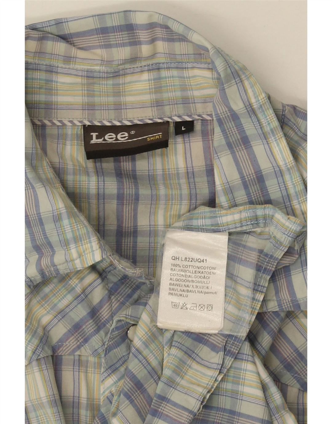 Camicia a maniche corte da uomo LEE in cotone a quadri multicolori grandi