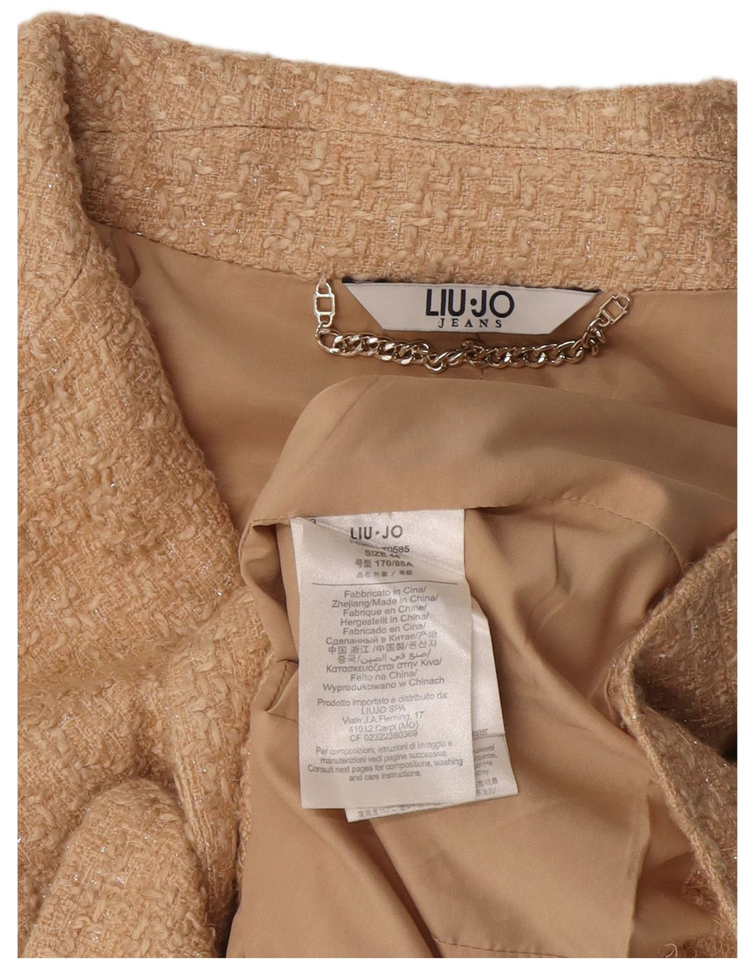 Giacca blazer corta da donna Liu Jo IT 44 Acrilico beige medio
