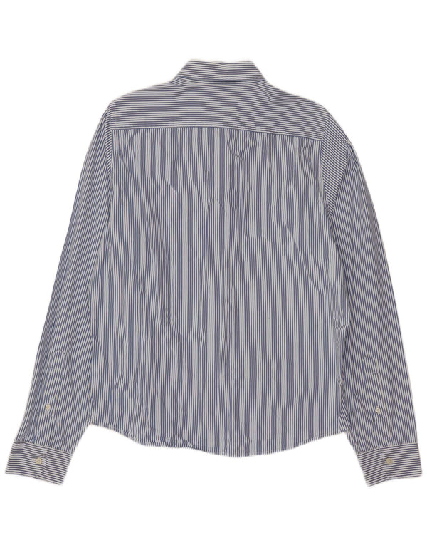 Hollister Mens Shirt XL Blue Pinstripe Cotton