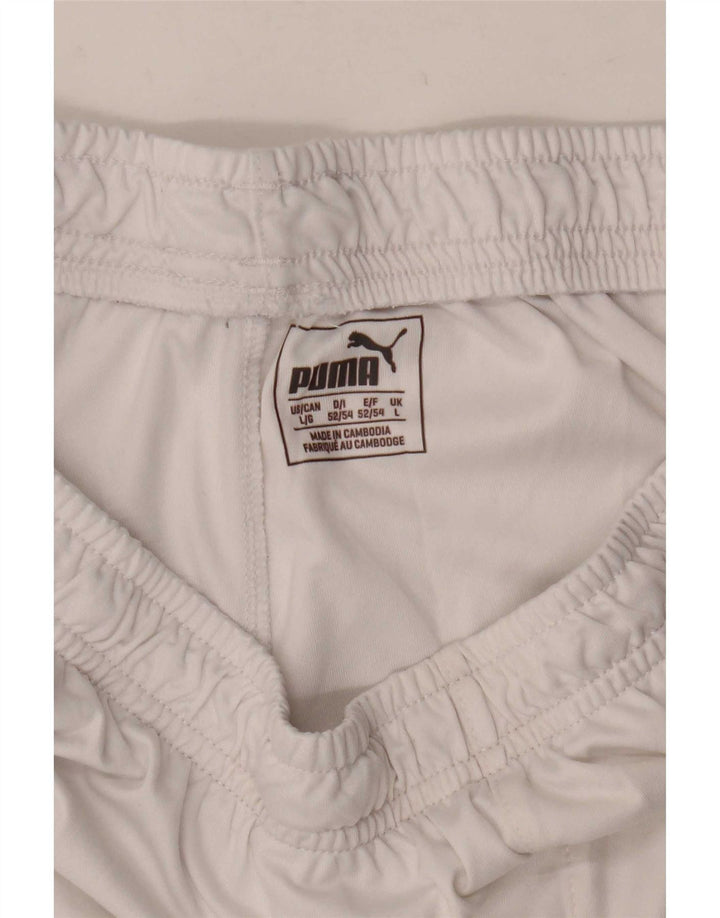 Pantaloncini sportivi da uomo Puma Large bianchi in poliestere